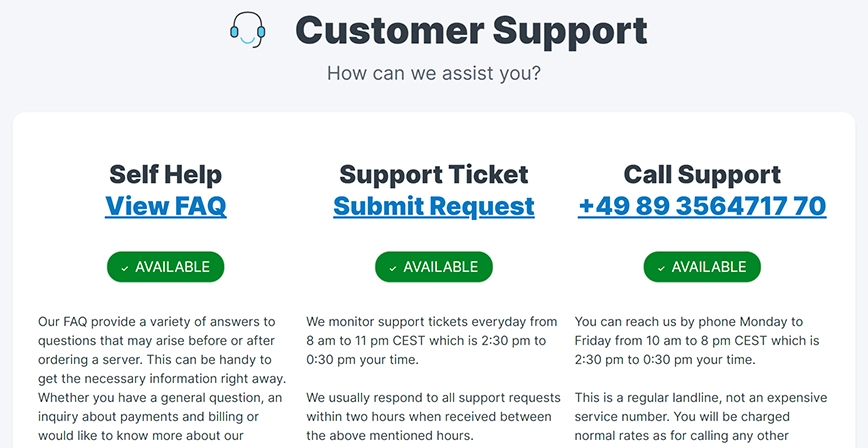 contabo customer support